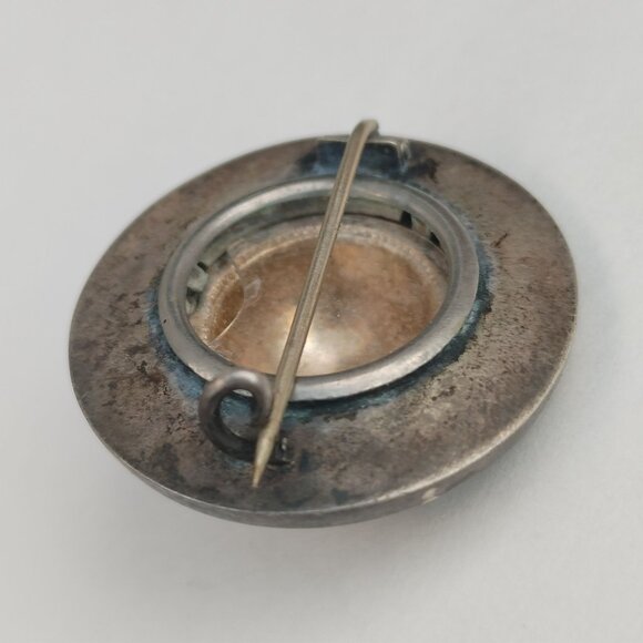 Antique Silver Sentiment Pin Mourning Brooch Victorian Era Forget Me Knots - Picture 7 of 11